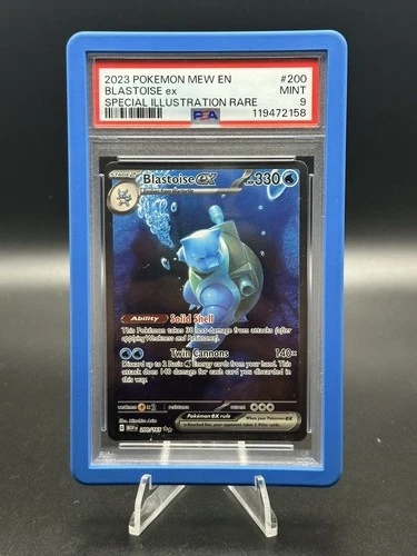 Blastoise EX 200/165 PSA 9 Scarlet & Violet 151 SIR (With Guard!)