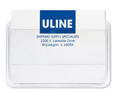 50 Count ULINE Press-On Vinyl Envelopes 3 1 2'' x 2'' with ADHESIVE BACK