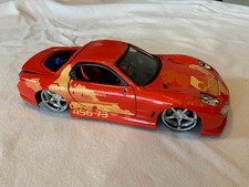 Orange Julius Mazda Rx-7 Fast Furious 124 Diecast Jada Parts Car Rollover