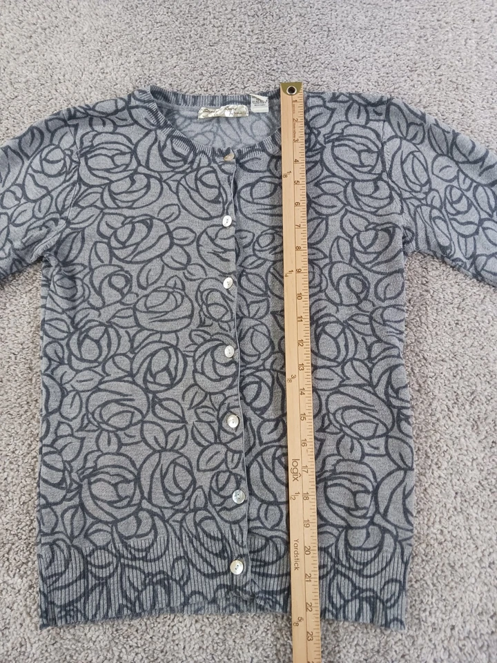 Stephanie Rogers Moda Tinta Grande Adolescentes Suéter Cárdigan Mezcla Viscosa Foto 3 de 4