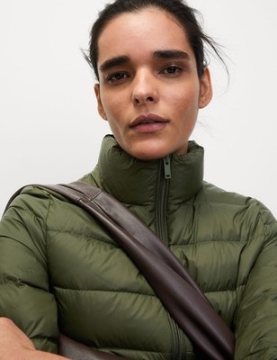 Marks & Spencer Womens Puffer Jacket in Hunter Green - M&S