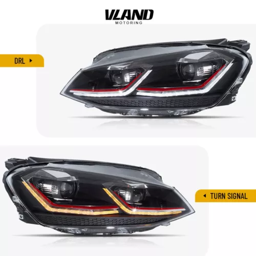 Paar Scheinwerfer Red Line Paar LED Für Volkswagen VW GOLF MK7.5 2017-2020 - Bild 7 von 16