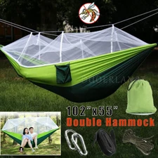 660lbs Portable Double Person Camping Hammock Tent with Mosquito Net Hanging Bed