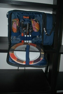 Picnic Time Malibu Insulated Picnic Cooler Navy