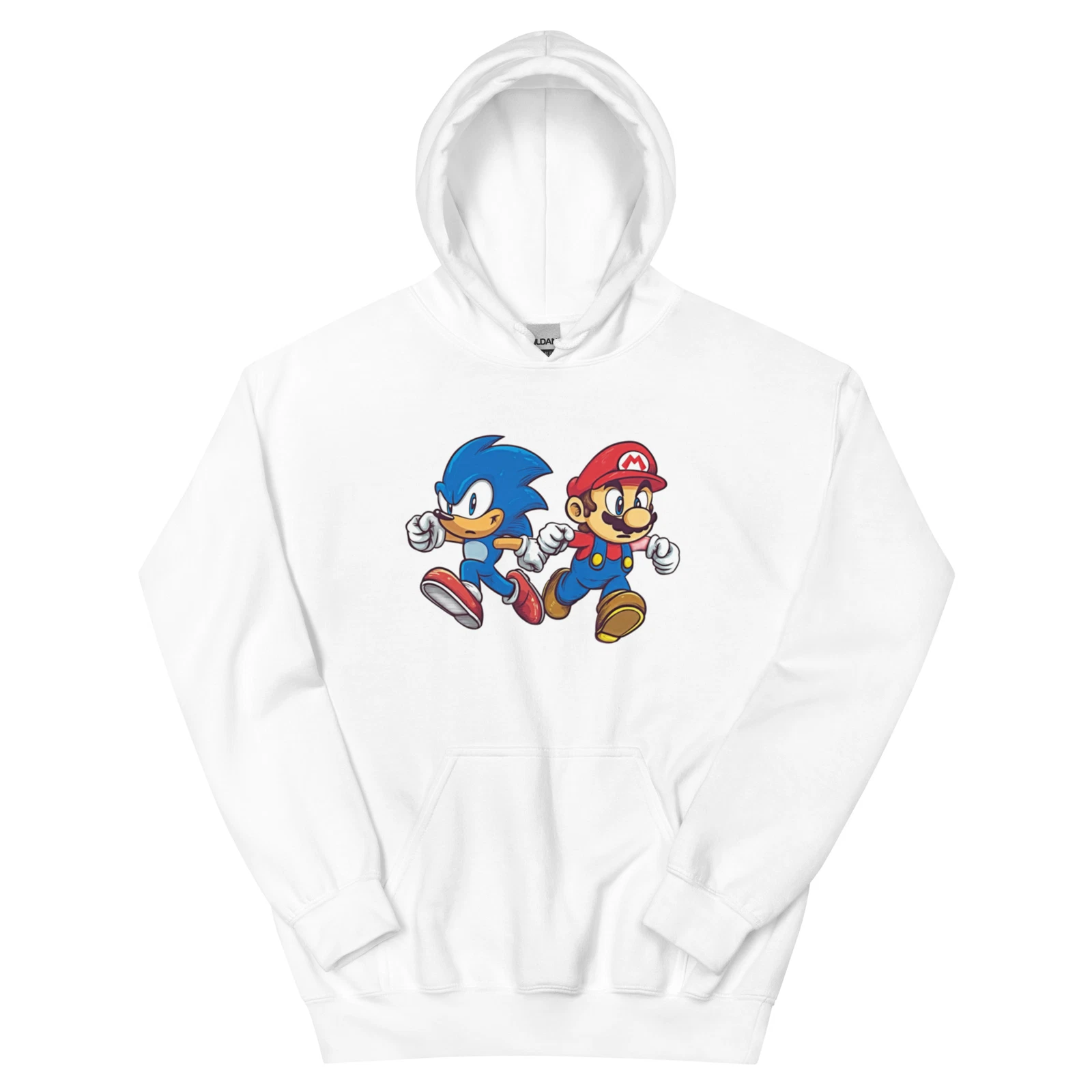 Super Mario & Sonic the Hedgehog Hoodie, Custom Gamer Tee, Sonic vs Mario Hoodie