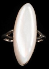 Sterling Silver Native American Mother of Pearl Ring Size 4 3/4
