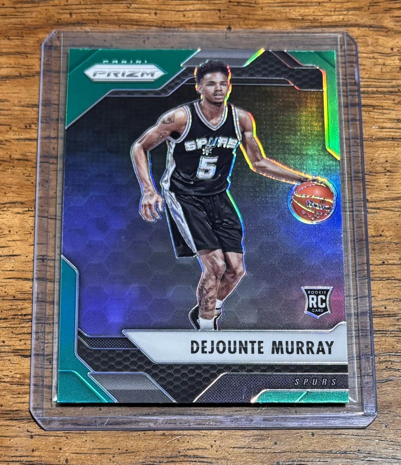 2016-17 Panini Prizm Green Prizm #236 Dejounte Murray Rookie Spurs Pelicans SP