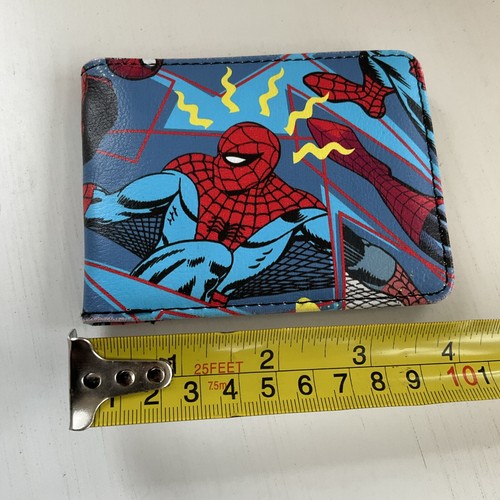 BUCKLEDOWN Spider-Man Boy's Bifold ID Wallet Blue & Red Spiderman Comic Book - Picture 8 of 8