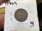 1909 Indian Head Cent, Indian Head Penny, THE LAST YEAR, US CENT, LOWER MINTAGE!