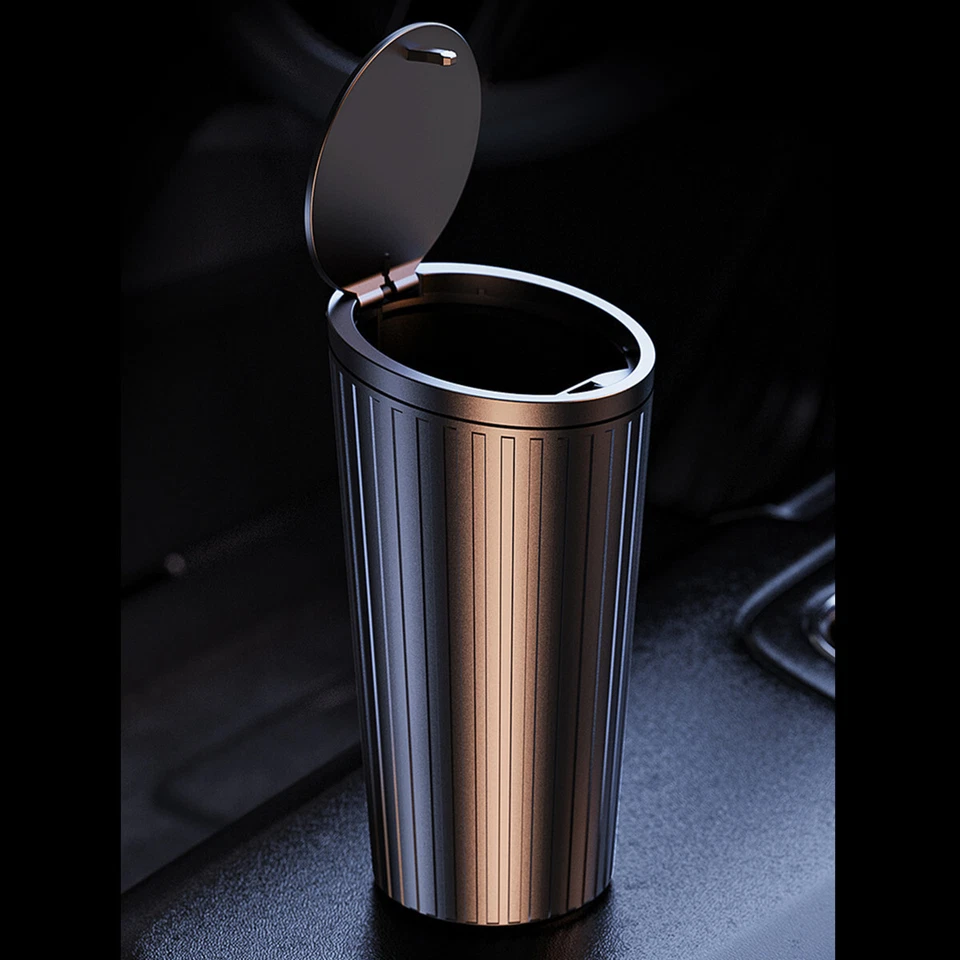 Mini cubo de basura para automóvil organizador de polvo bolsa de basura contenedor de basura caja de almacenamiento Foto 3 de 4