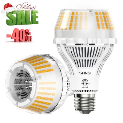 2X 27W=250W Dimmable LED Light Bulb Bedroom Lamp 4000lm 3000K Warm White A21 E26