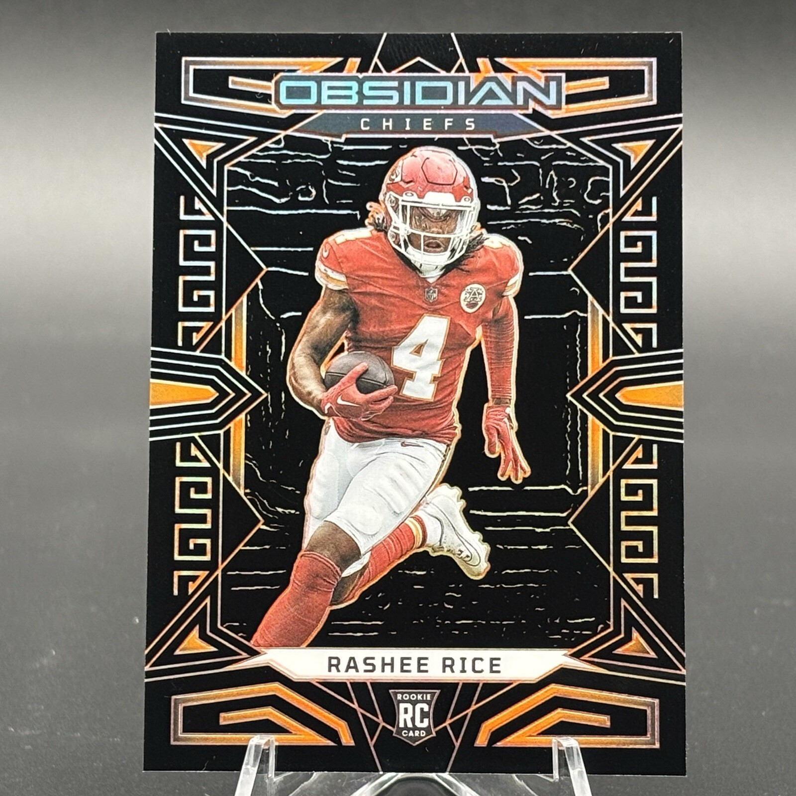 2023 Obsidian Orange /49 Rashee Rice #151 Rookie RC Kansas City Chiefs