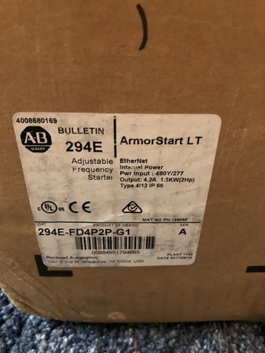 -New- Allen Bradley 294E-FD4P2P-G1 ARMORSTART LT Variable Motor Controller 480V