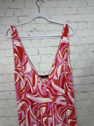 Long Tall Sally LTS Pink Viscose Knit Maxi Dress UK 18 US 14, NWT beach vacay