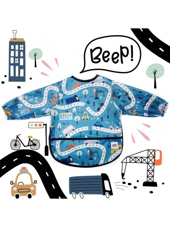 baby feeding Bib With Sleeves waterproof girl boy toddler with pocket gift babys