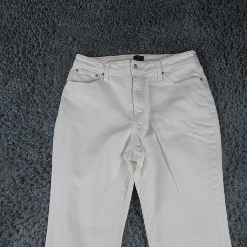J CREW Jeans Damen 32 weiß Denim Curvy Essential Straight 32x25* - Bild 3 von 17