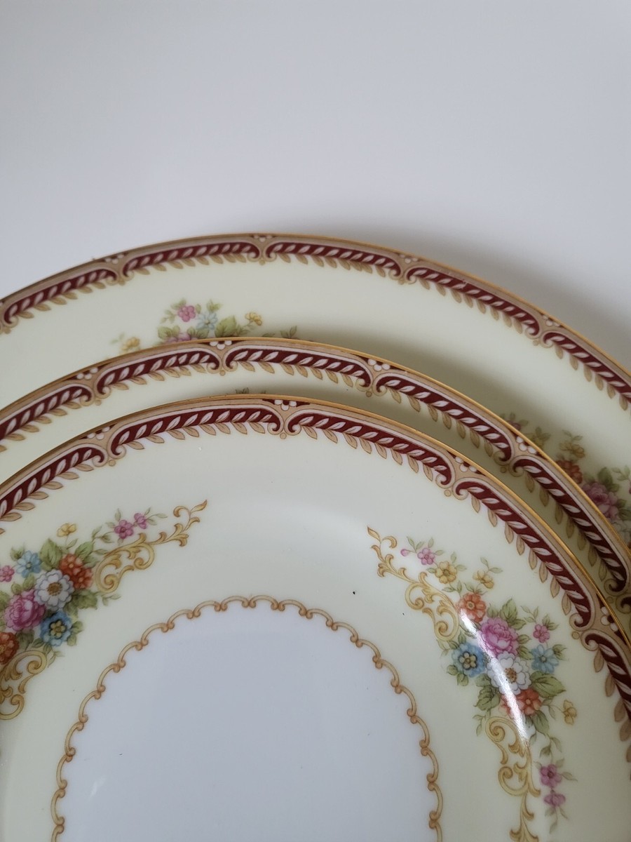 Lot De 4 Assiettes Dessert Noritake Chine Vintage - Madera 5106 - Blanc Bone China