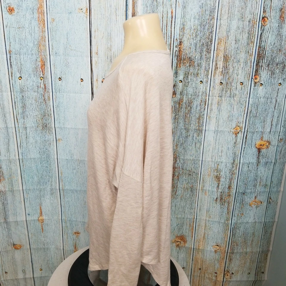 Suéter Pulôver Tresics Feminino Tamanho Pequeno Cinza Corante Espacial Manga Dolman  - Imagem 4 de 4