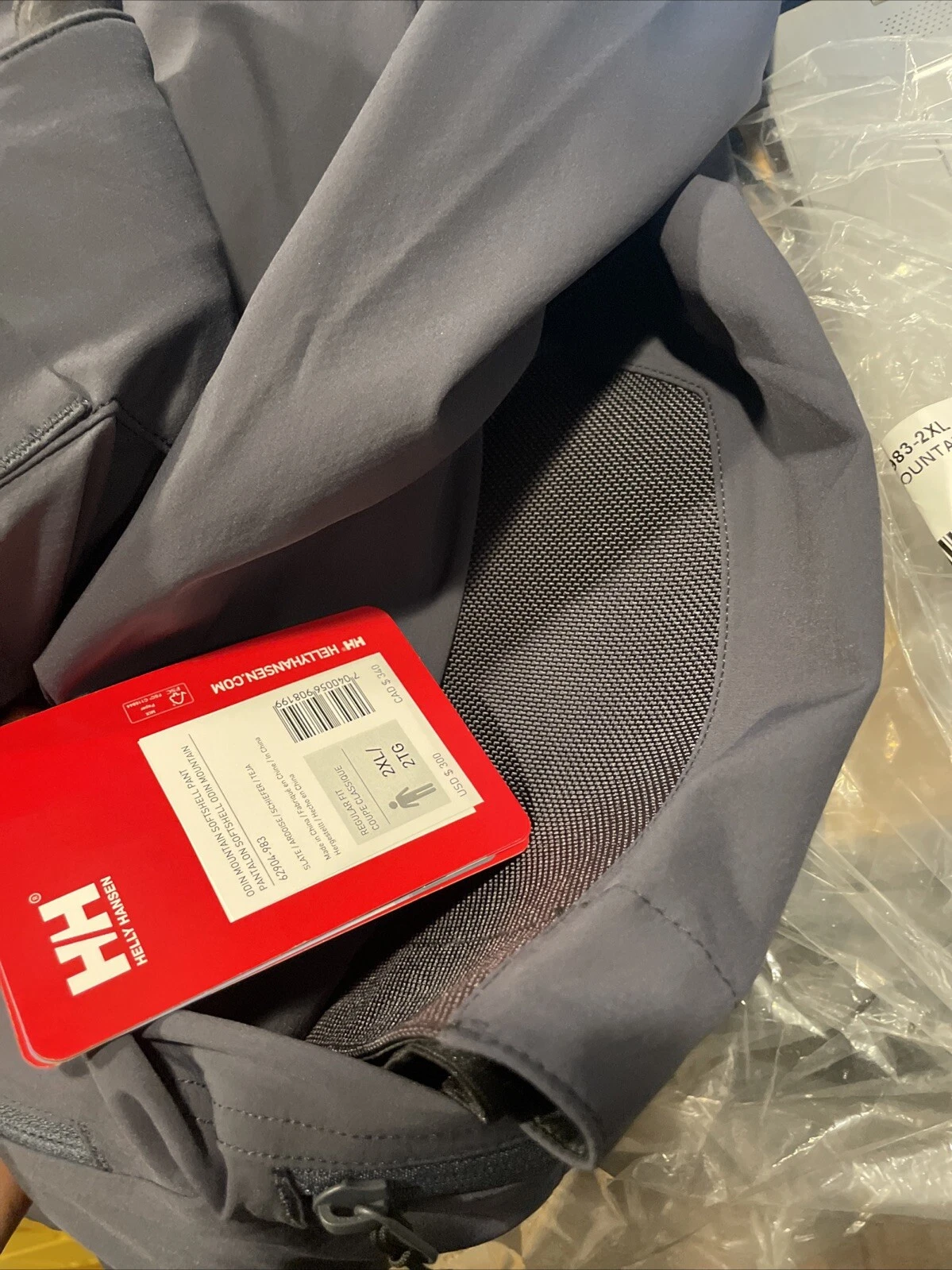 HELLY HANSEN ODIN MOUNTAIN MENSSKI PANTS 2XL GREY SLATE RECCO BC SKIN SPLIT NEW