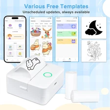 Portable Mini Thermal Printer Pocket Photo Printer Wireless Bluetooth Printing