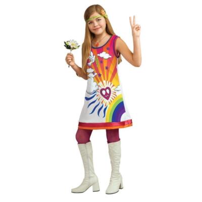 Rubie's Opus Collection Hippy Girl Costume | Child's 60s Outfit Top, Pants & Headpiece, Small - View #5