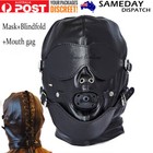 <!--F#f_0-->Head Mask Harness Hood Ball Mouth Gag Lockable Riding Bondage Fetish Gimp BDSM<!--F/-->