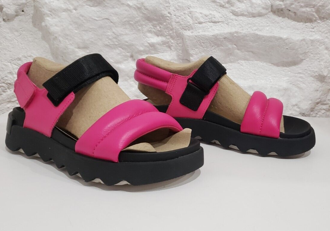 Sorel Viibe Women’s Hot Pink Leather Sandals Sz 5 Super Cute!