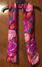 Idea Nuova Roses Floral Flowers Womens Silk Scarf Neck Wrap Vintage Women Ladies