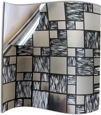 48 Bathroom Black Silver Chrome Tile STICKERS Transfers For Kitchen 6x6 ...