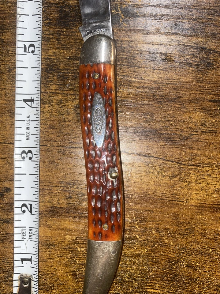 CASE XX 1940 - 64 61093 德克萨斯 TOOTHPICK 刀红骨柄 — 第 2/4 张图片