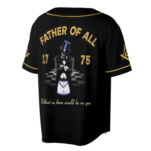 Personalized Freemason Father Of All Golden Line Baseball Jersey S-5XL - Picture 7 of 12