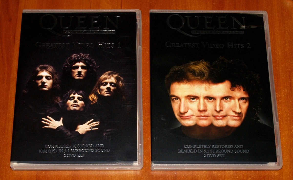 QUEEN 2x DVD Lot GREATEST VIDEO HITS AND LIVE 1 & 2 COMPLETE 4