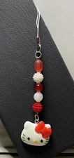 HELLO KITTY Cell Phone Charm Strap Dangle Accessory For IPhone or Android Red