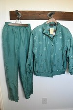 Vtg 90s Mureli Womens Silk Track Suit Runners Jacket   Pants Size Med. New NWT