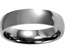 Plain High Polished White Titanium Ring / Wedding Band in size 13 - in Gift Box