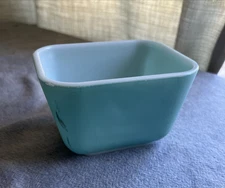 Vintage Turquoise Refrigerator Dish 501 0501 No Lid