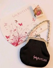 RARE HANDBAG BUTLER BLACK MINI HANGING COIN PURSE WITH CHAIN HANDLE NEW