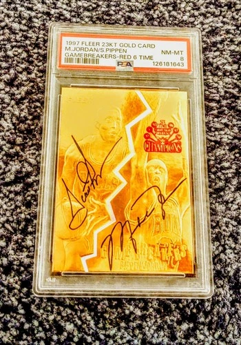1997 Fleer 23 Karat Gold Card Michael Jordan S. Pippen Game Breakers Red 6 time