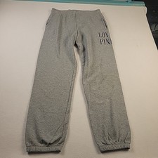 Victoria's Secret LOVE PINK Joggers Pants Sweatpants Grey Size Small FLAWS