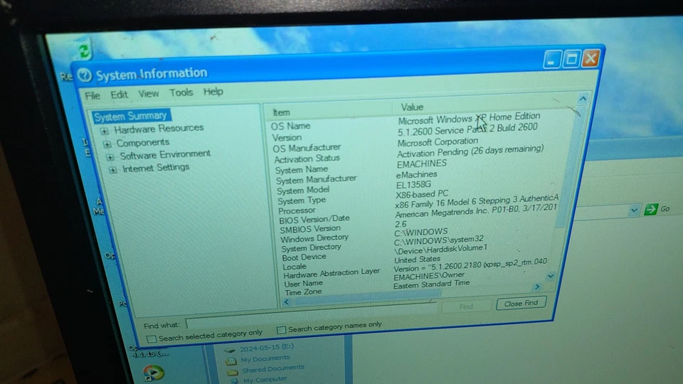{eMachines} [EL1358G-51W] 640GB SATA HDD with the Windows XP Home X86 OEM OS - Image 3 of 4