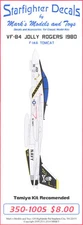 Starfighter Decals 1/350 GRUMMAN F-14A TOMCAT VF-84 JOLLY ROGERS 1980