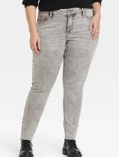 NEW Ava  Viv Women's Plus Size High-Rise Ankle Skinny Jeans Size 30W