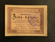 Austria Frankenfels, 10 Heller, 1920, aunc