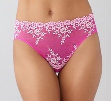Wacoal Embrace 841191 Lace Large Embroidered Floral Sheer HI-CUT PANTY Brief