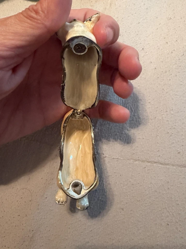 Caja de baratijas para perros Chihuahua coleccionables Ciel. Hecho a mano con esmalte y cristales  Foto 4 de 4