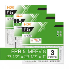 23.5 In. X 23.5 In. X 1 In. Standard Pleated Air Filter FPR 5, MERV 8 3-Pack 