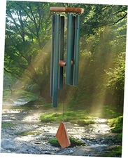  Wind Chimes Outdoor Large Deep Tone,Sympathy Wind Chime Outdoor, 44" Green