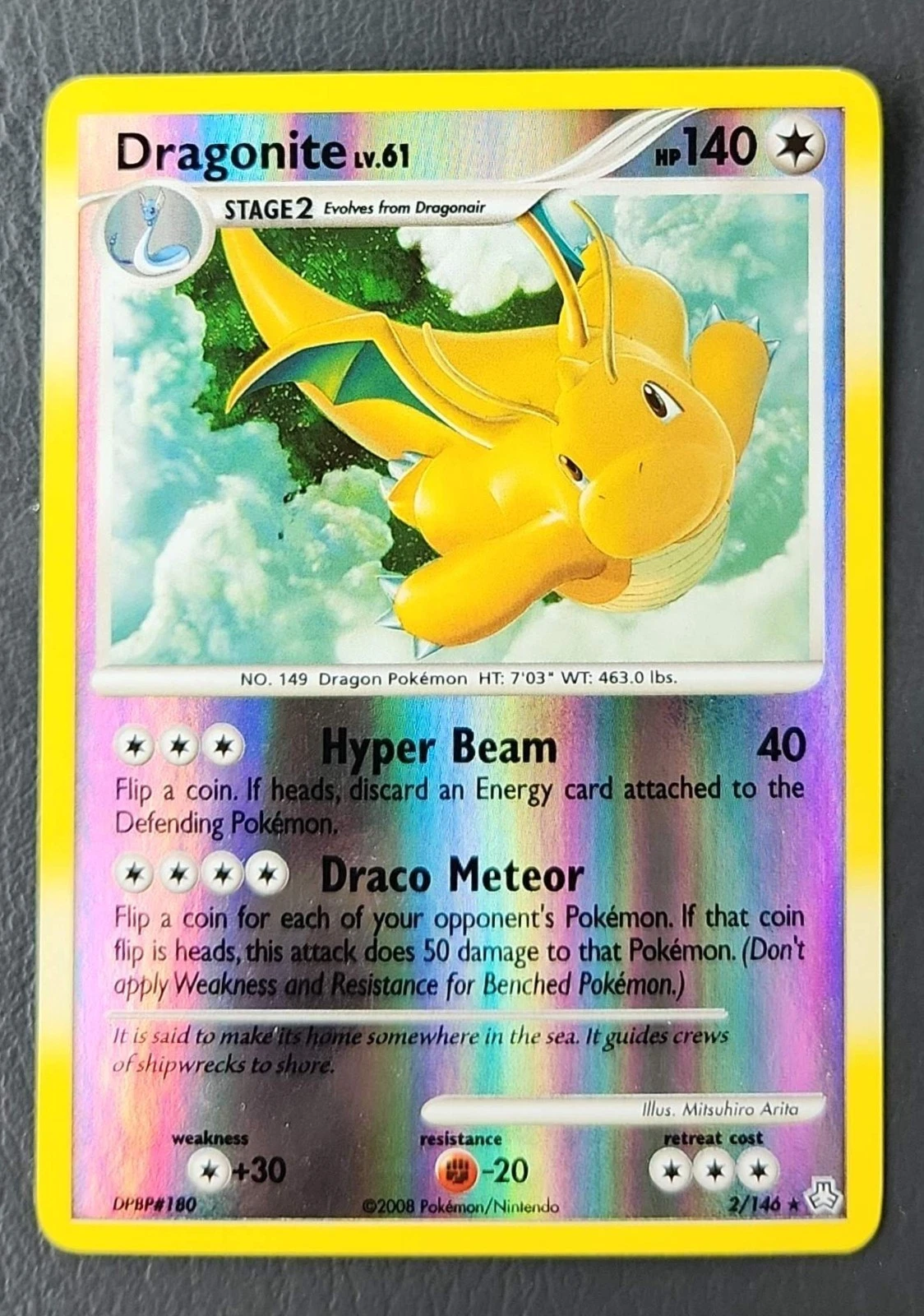 Pokemon - Dragonite Reverse Holo - Legends Awakened 2/146 LP