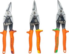 Klein Tools Aviation Snips, Forged Steel Blade, Left, Right, Straight, 3-Pack