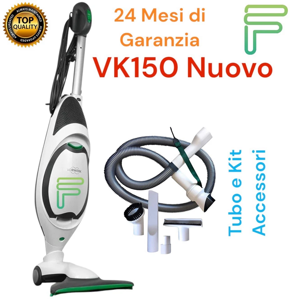 FOLLETTO VK150 NUOVO MANICO ORIGINALE Vorwerk Tubo KIT Accessori FATTURA IVA 22% - Immagine 3 di 4